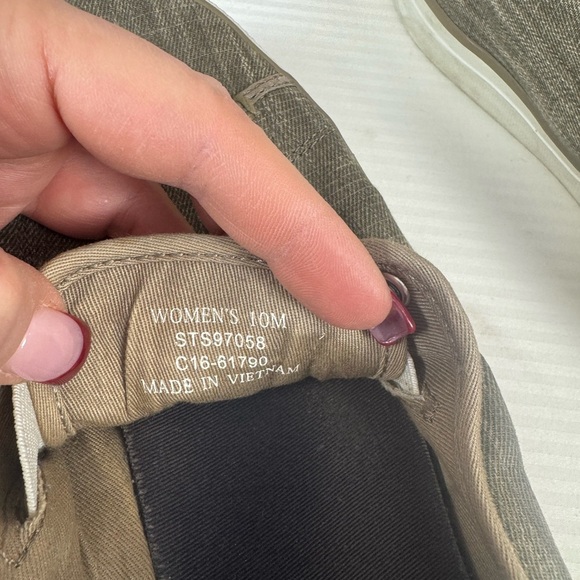 Sperry Lace-Less Seacoast Ripstop Canvas Boat Shoes STS97058 Women US 10M - Picture 7 of 11